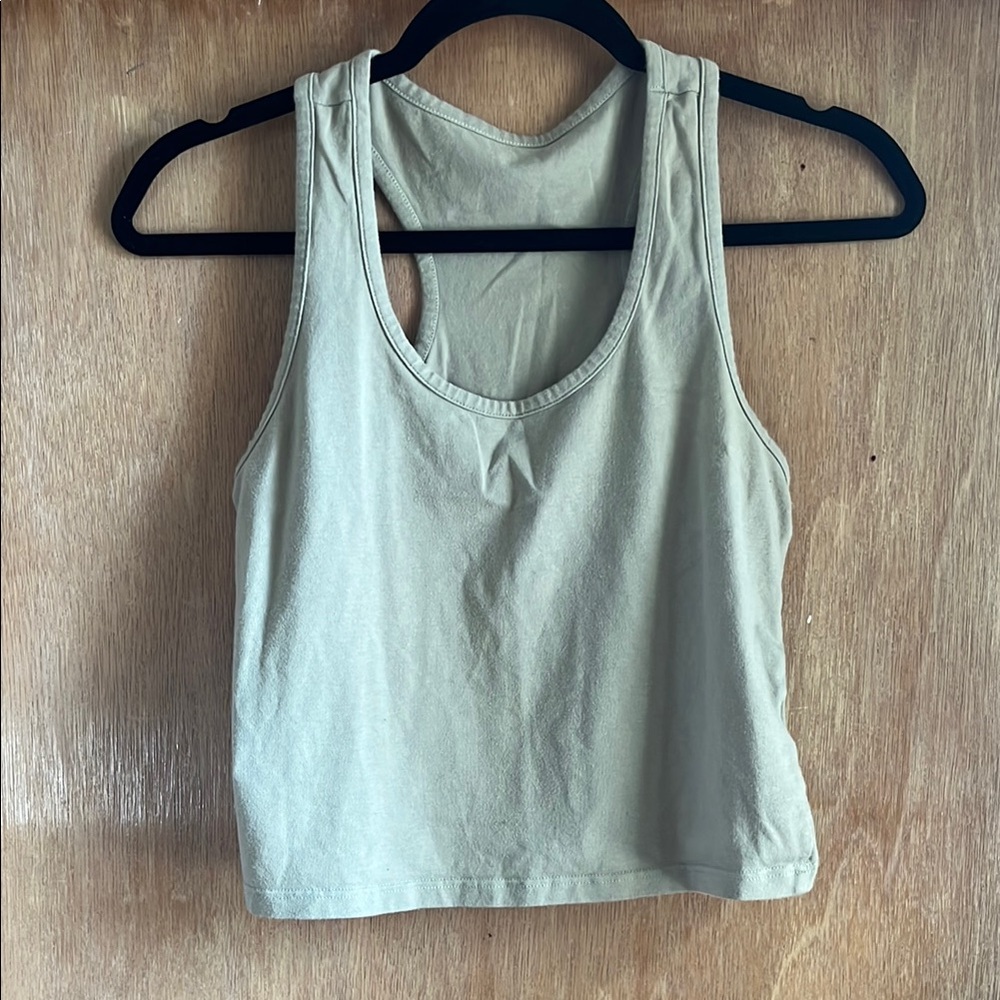 Amazon Women's Olive Green Razor Back Tank Top